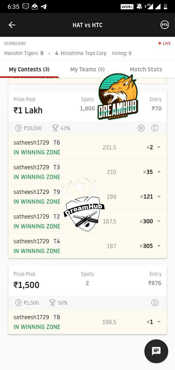 DreamHuboffici1's tweet photo. Mini Grand League Win By Our Family In Baseball🔥😘
Still No One Beat Me In Baseball 😎
It's a big opportunity for our DreamHub Family😍😊
#DreamHubIsBack
Join Our Channel 👇

https://t.co/HhHHarKxK9

@AkshatJ95015583 
@TheKunalPorwal 
@Dream11
@Tezz28 
@FS_Abhishek https://t.co/HthRDSRC7S