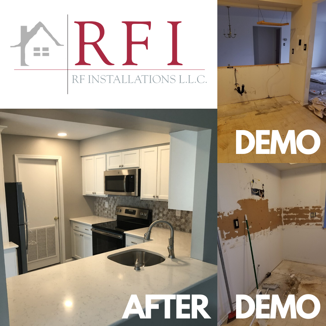RFInstallations's tweet photo. A new kitchen, from scratch! Let RFI make all of your kitchen dreams come true! @RFIMidatlantic @thdShannon @DrewTravia #kitchendemo #kitchenremodel #kitchens #thehomedepot https://t.co/ancqfs9Jwz