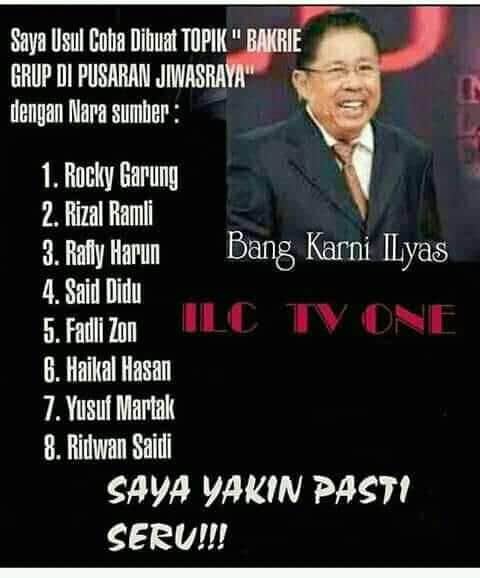 AvenDoank's tweet photo. Pak @karniilyas , mau @ILCtv1 jdi ratingnya trending, Pak? Nih, saya bantu usulkan topik plus narsumnya. Trus, buka line telp buat netijen julid macam kami ya Pak. Yakin deh acara Bapak bakal jdi idolaaa...
cc: @LusiHQ @NyiMasRuminah @makLambeTurah @eLHurryKoRn @Aryprasetyo85 https://t.co/ady8EqjWIH