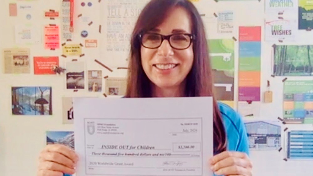 In the current climate, a cheque ceremony for one with our Founder and CEO, Stephanie Weissman. Thank you #MillionDollarRoundTable Foundation for your generous support from across the pond. #HappyChildrenLearnBetter #WorldofDifference #AgentsofChange