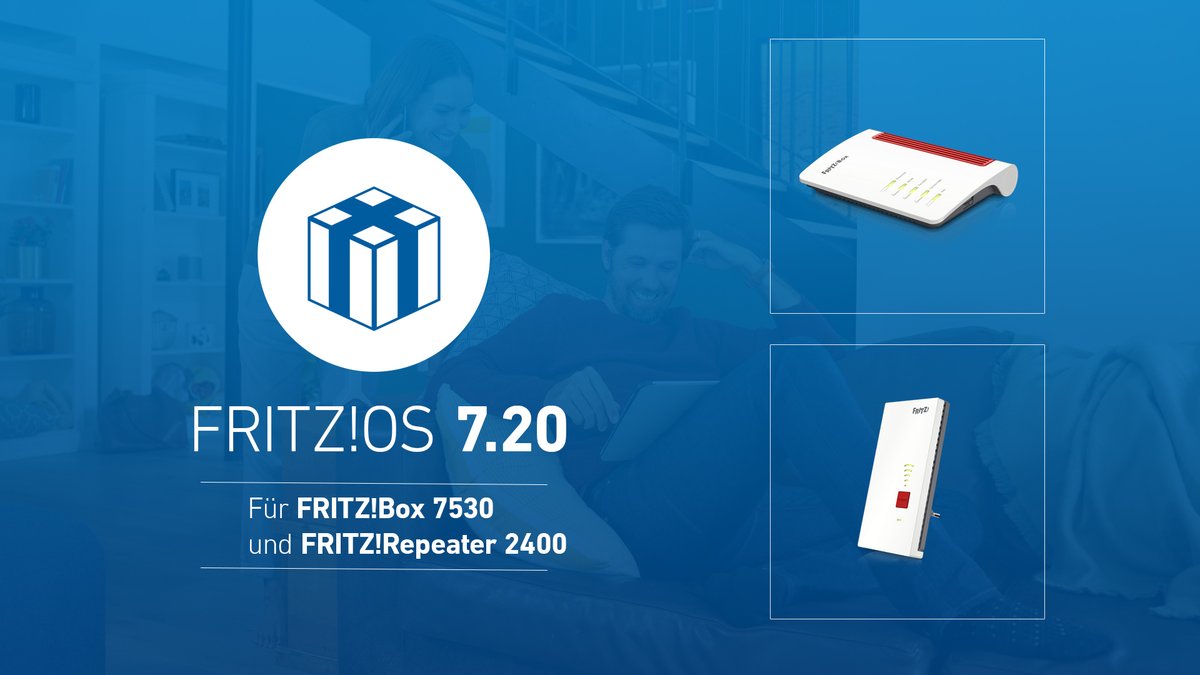 fritz_com_de's tweet image. Release! Ab sofort steht das Update auf FRITZ!OS 7.20 für die FRITZ!Box 7530 und den FRITZ!Repeater 2400 bereit. 🎆🥳🚀
Das sind die neuen Features von FRITZ!OS 7.20: avm.de/fritzos-720/ #fritzbox #fritzos