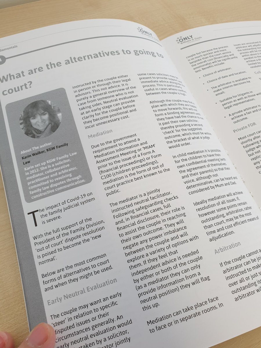 KarinKGW's tweet photo. Delighted to have contributed to this publication for @OnlyMums and @OnlyDads writing the section on 'What are the alternatives to going to court?'. #separatingcouples #COVIDー19 @bathpublishing https://t.co/dbMjlWjkRj