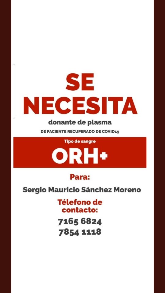 NOTICIAS DE ÚLTIMA HORA (@itroficialsv) on Twitter photo Aquí, en este listado encontrarás una lista completa y actualizada de personas que necesitan de tu ayuda, AYUDANOS A QUE OTROS SE RECUPEREN DEL #COVID19.
bit.ly/DonaTuPlasma
@JalejMuller29
@LRdgz09
@WRBMaya2616
<a href="/AMuyshondt/">Alejandro Muyshondt ⚡</a>
@tigresahermosa
<a href="/Chelita_NI/">Verónica Arias 🇸🇻</a>
@TRAKETO22
@EmeMunozz. Aquí, en este listado encontrarás una lista completa y actualizada de personas que necesitan de tu ayuda, AYUDANOS A QUE OTROS SE RECUPEREN DEL #COVID19.
bit.ly/DonaTuPlasma
@JalejMuller29
@LRdgz09
@WRBMaya2616
<a href="/AMuyshondt/">Alejandro Muyshondt ⚡</a>
@tigresahermosa
<a href="/Chelita_NI/">Verónica Arias 🇸🇻</a>
@TRAKETO22
@EmeMunozz.