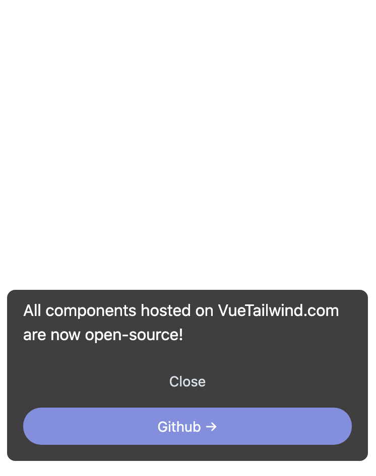 VueTailwindCom's tweet image. "Fixed announcement" component made with #tailwind
#tailwind #tailwindcss #100DaysOfCode #HTML #CSS #developers #FrontEnd