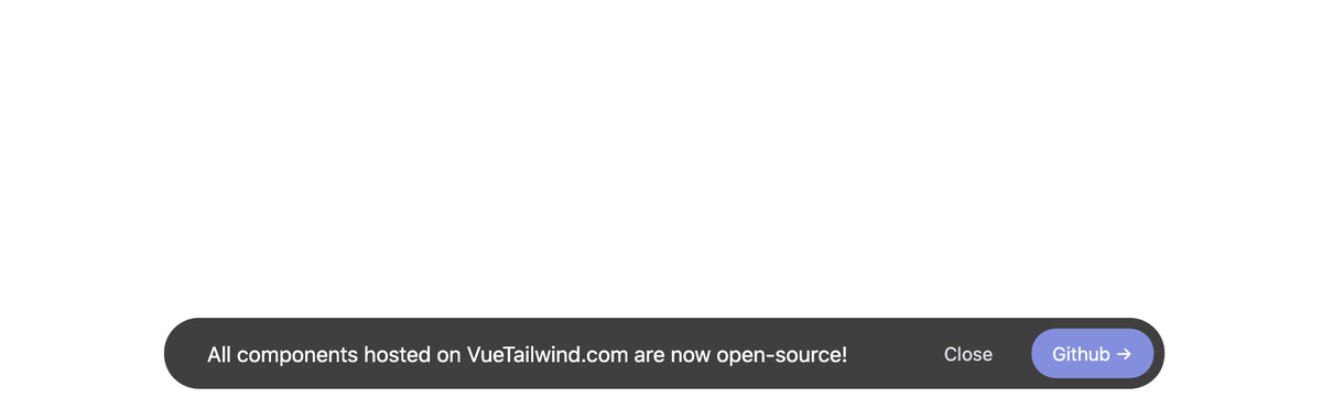VueTailwindCom's tweet image. "Fixed announcement" component made with #tailwind
#tailwind #tailwindcss #100DaysOfCode #HTML #CSS #developers #FrontEnd