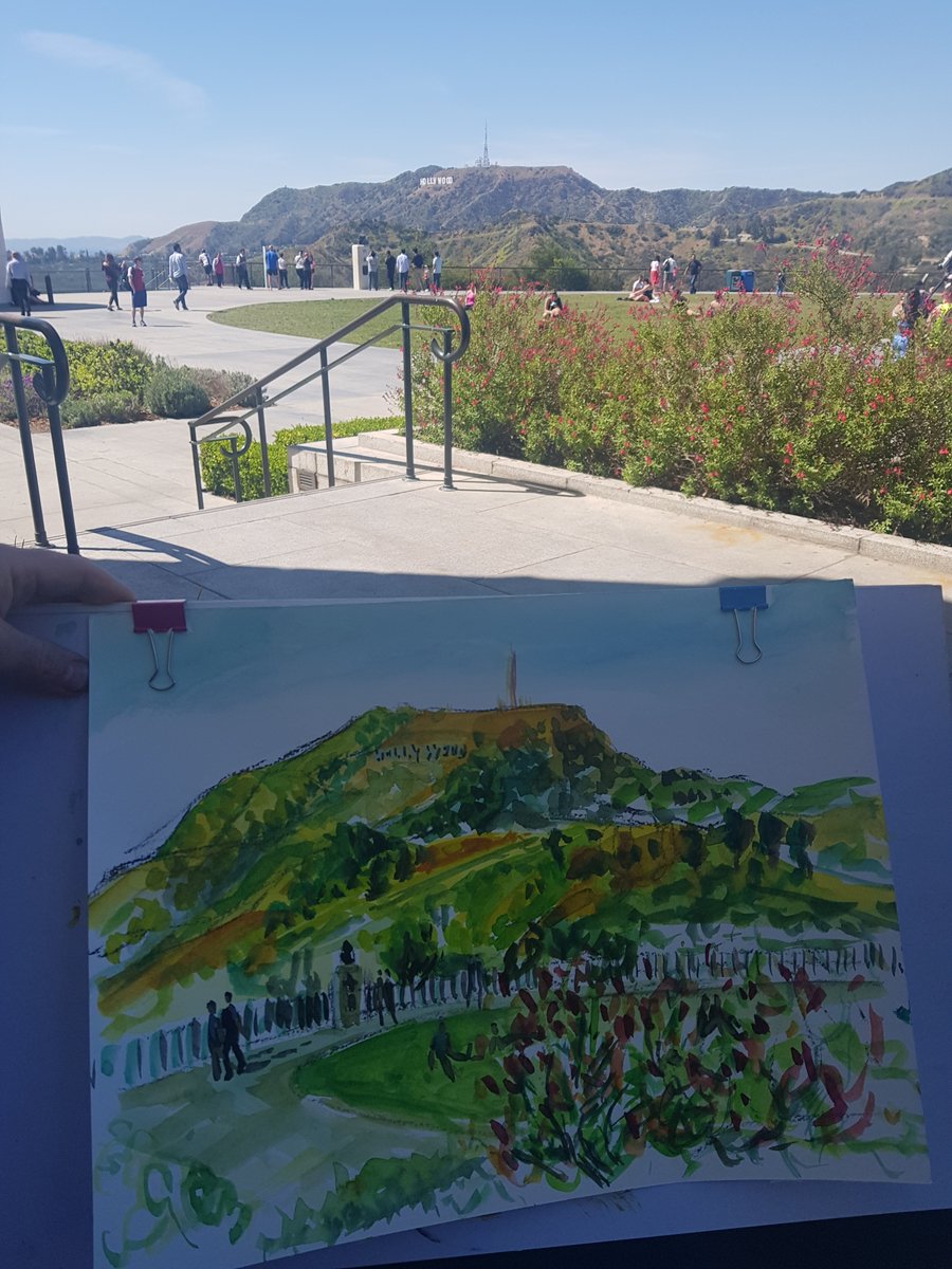 19/04/13Sightseeing in LA. Griffith Observatory, the iconic Hollywood sign and views over downtown LA. Love the soft SoCal light and atmosphere.  #MLB  #DiamondsOnCanvas  #AndyBrown