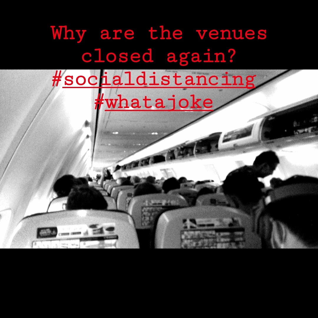 yeapasso's tweet image. - How many people can we fit on a plane? And for how many hours? Could we not do the same with artistic venues? What's the difference?
- INTERESTS.
- Right.
#SocialDistancing #whatajoke #travel #flight #plane #masks #savetheartsuk🎭 #disbelief #makenosense #Interest