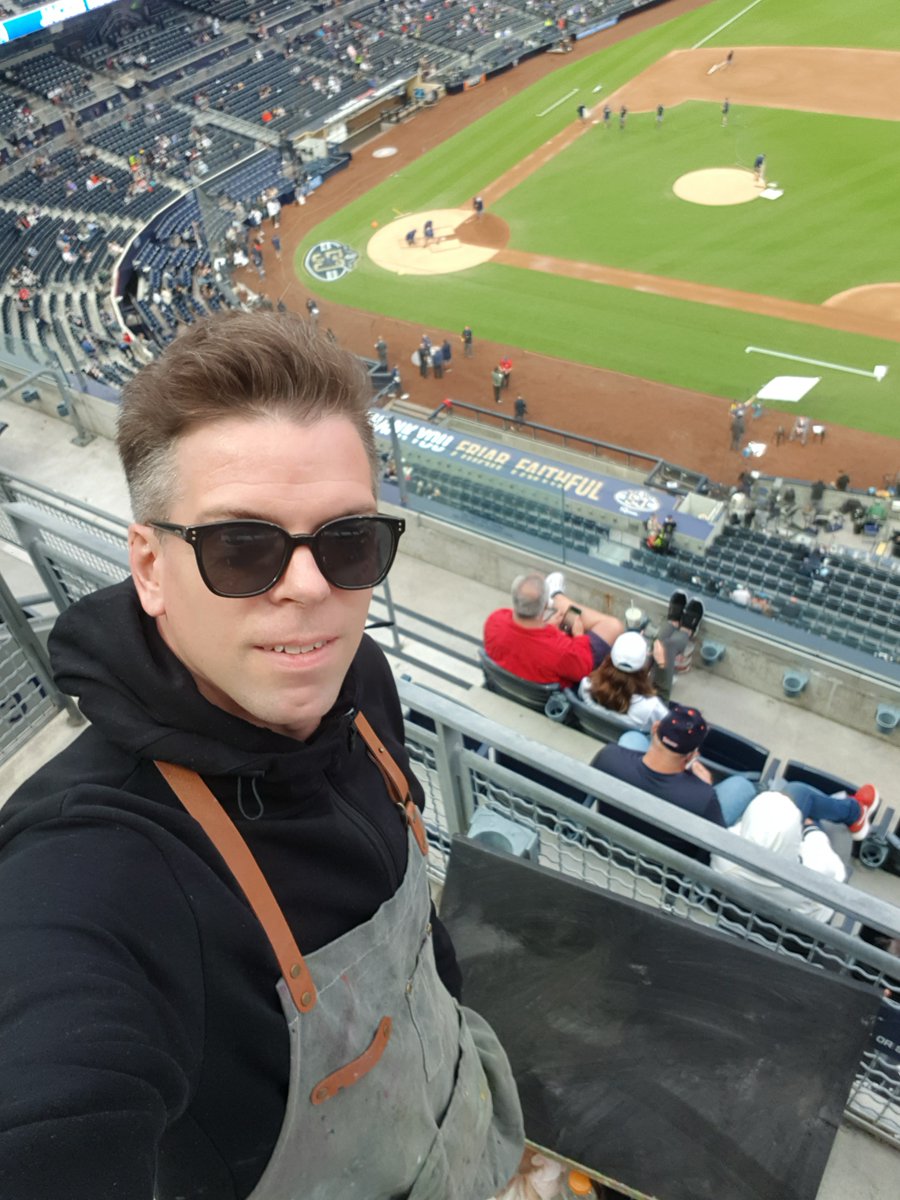 19/04/16MLB Ballpark 5/30 Petco Park @Padres vs  @RockiesPetcos downtown open outfield reflects the casual nature of this city. The metal supply building and the open air hall of fame in the park giving it a unique charm.  #MLB  #DiamondsOnCanvas  #AndyBrown