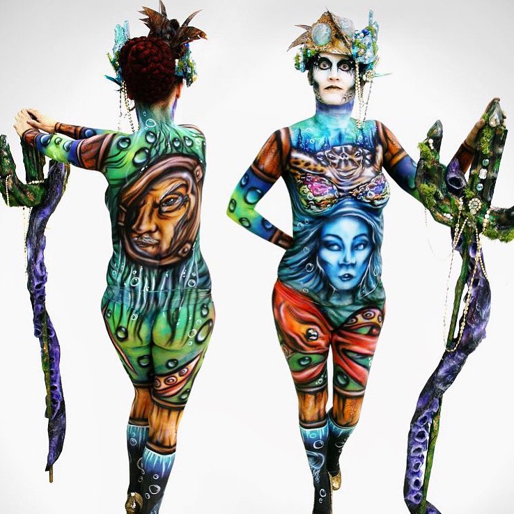 Throwing it back to another one of my all time favourites from @bodyfactory_uk at @edenprojectcornwall ... an under the sea theme with a steam punk twist!

#bodypaint #bodypainting #airbrush #airbrushbodypaint #underthesea #steampunk #airbrushpainting #skinwars #glowup #glowupbbc