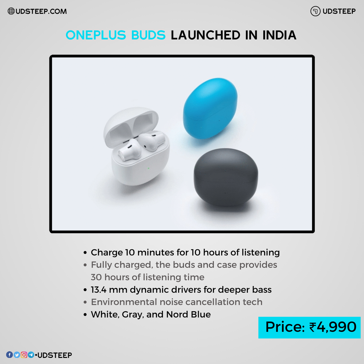 OnePlus Nord will be available from 4th August

6GB/64GB - 24,999INR variant will be available in September

#OnePlusNord #OnePlusNordAR #OnePlusBuds #OnePlusNordLaunchEvent #OnePlus #NeverSettle #India
#UDSTEEP