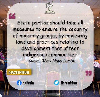 IHRDAfrica's tweet photo. #ACHPR66 #HumanRights https://t.co/5nQgKMcdj2