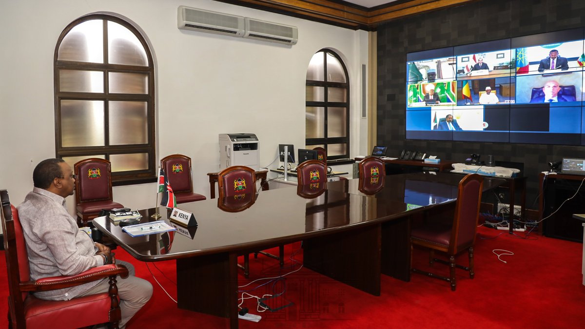 StateHouseKenya's tweet photo. President Uhuru Kenyatta has commended the progress made towards the resolution of the stand-off between Egypt, Sudan and Ethiopia on the utilization of the Nile River water.

https://t.co/EmqTV14LN6 https://t.co/6OHwSwuZPZ
