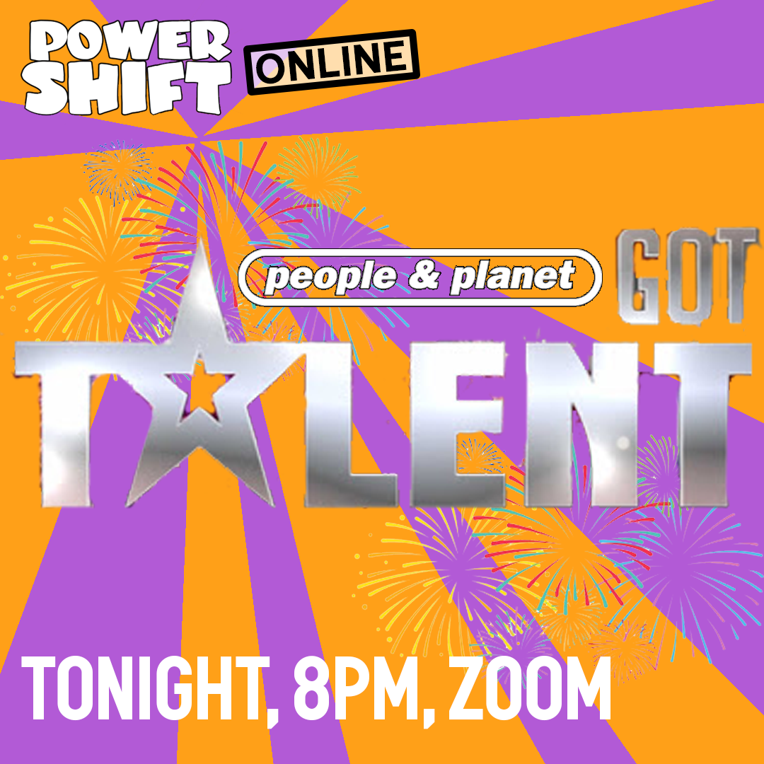 peopleandplanet's tweet photo. Just *four hours* to go until the People &amp; Planet #PowerShift2020 Talent Show. The link is on the Slack and in your inbox, message us for more deets!

Join at 8pm and show us what ya got 😏 https://t.co/TD8GOjFQL6