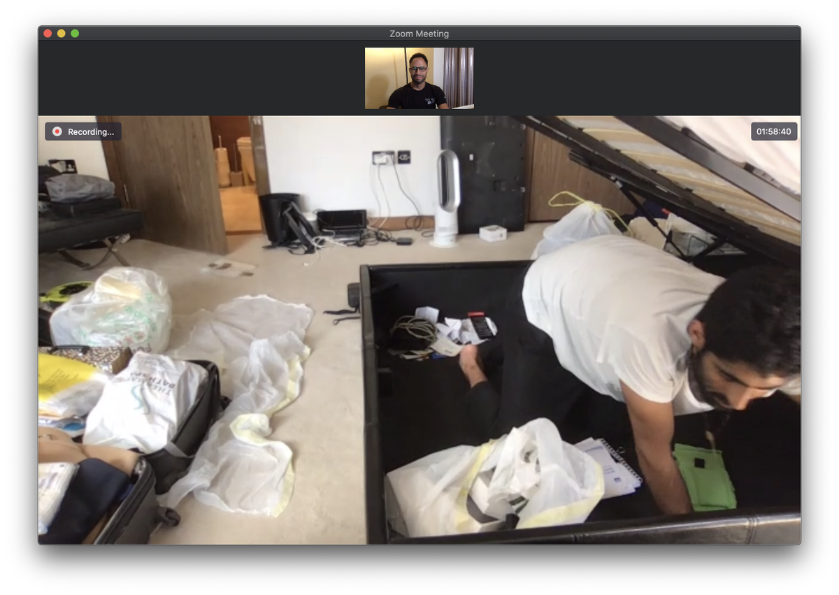 Progress report - Moving stuff.Yesterday I sat on a 5 hour Zoom video call as someone I hired to be my eyes and hands in London went through my stuff.Approach:+Categorise+Catalogue+ClearSystem:1) Keep2) Sell3) Charity4) Throw27/n