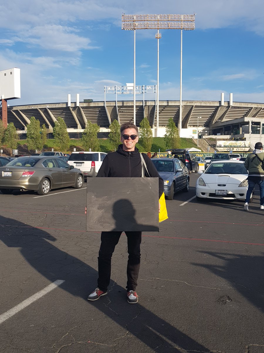 19/04/19MLB Ballpark 6/30 The ColiseumDrive/Flight:Tijuana to Oakland @athletics vs  @bluejays Back in the US, back in California and one of the wonders of the baseball world - the Oakland Coliseum. Raucous, dazzling smokey and full of colour.  #MLB  #DiamondsOnCanvas  #AndyBrown