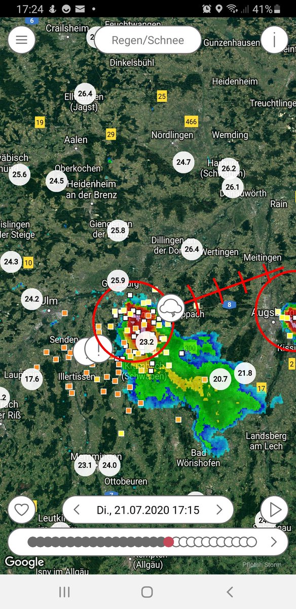 Boomel's tweet photo. Die Gewitterzelle zwischen Ulm und Augsburg zeigt #leftmover Tendenzen. Bild zeigt die Gewitterlinie im Südwesten von Ingolstadt aus.
#Gewitter https://t.co/uk4aVL1Yhm
