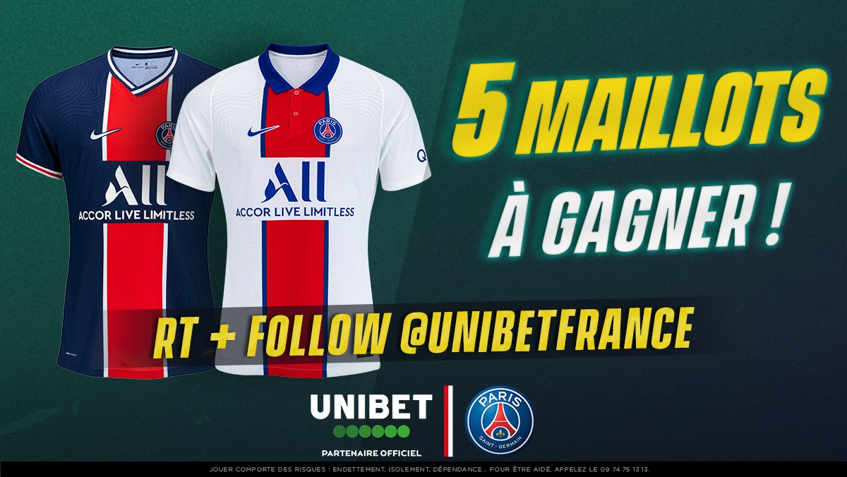 UnibetFrance's tweet image. 🆕🎁 Le @PSG_inside vient de dévoiler ses nouveaux maillots et Unibet te propose d'en gagner 5 !

👉 RT + Follow @UnibetFrance pour participer 👈

⏰ Fin du jeu dimanche à 23h59