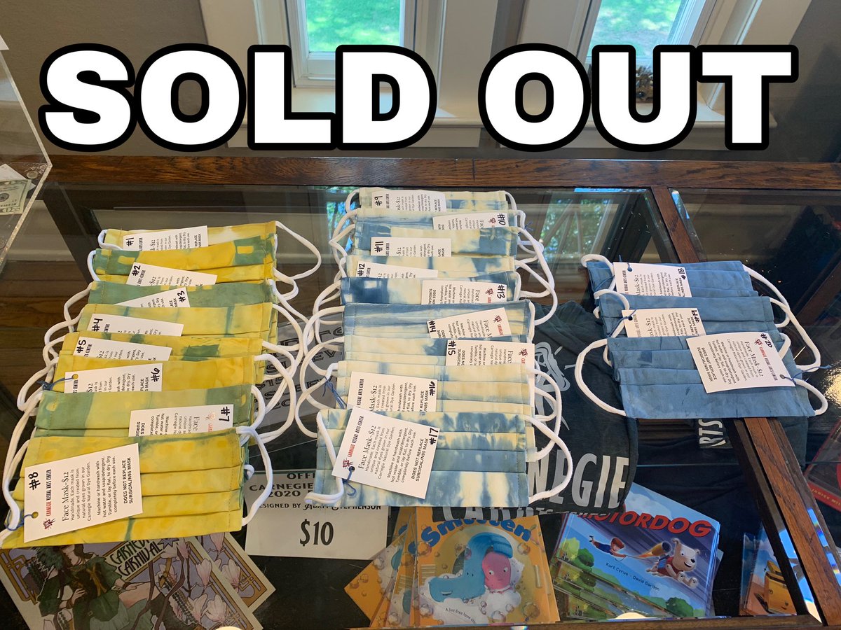 CarnegieDecatur's tweet image. Currently sold out of masks, but will be restocking at 1:00 today!