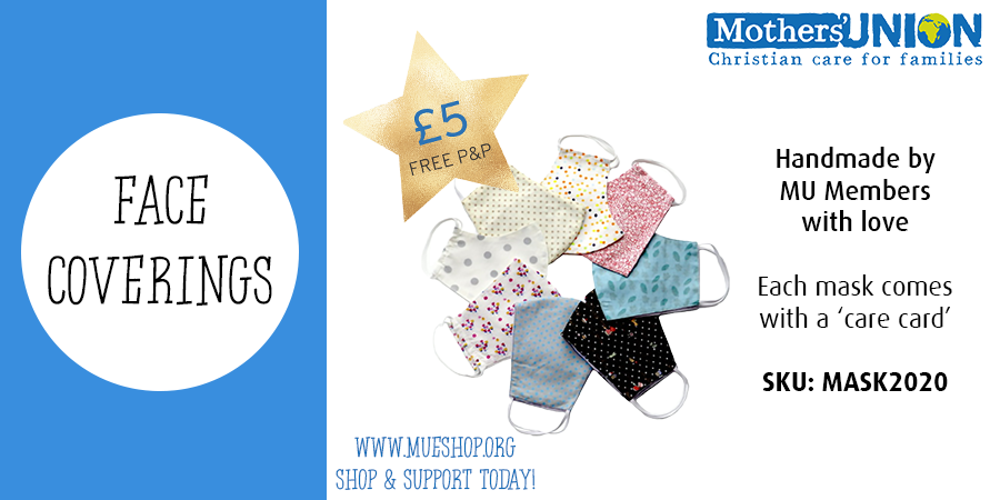 MUeShop's tweet photo. Brand new Face coverings made by our members now on sale!
Click the link to shop now: https://t.co/gMqRJJMar9
#MUEShop #MothersUnion #FaceCoverings #MemberMade https://t.co/zgGkzXhNl7