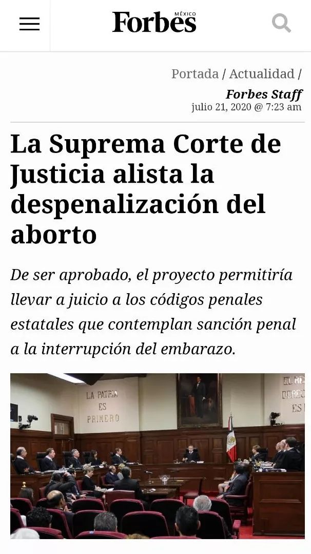 Hacemos un enérgico llamado a la <a href="/SCJN/">Suprema Corte</a>, TODO SER HUMANO TIENE DERECHO A LA #VIDA DESDE LA CONCEPCIÓN.

El país está hundido en muertes, ¿y todavía quieren más imponiendo en el aborto legal en México?

¡No lo vamos a permitir! #NoAlAborto #SíALaVida #ProVida #SalvemosLas2Vidas
