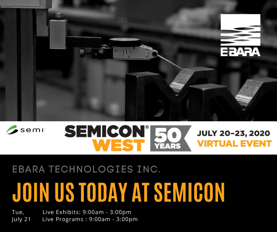 EbaraTechSac's tweet photo. Day two of #SEMICONWest. Check out our agenda! We look forward to meeting with you all. 

#EbaraTechnologies #EBARA #SEMI50 #VacuumPumpsAndAbatement #SemiconductorIndustry #GeneralVacuum https://t.co/jZtc9gDtoc
