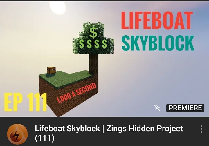 BrightL_YT's tweet photo. Lifeboat Skyblock | Zings Hidden Project (111) premieres in 7 hours from now. 

https://t.co/mcbpVI7eyg https://t.co/A1gHMJSIsO