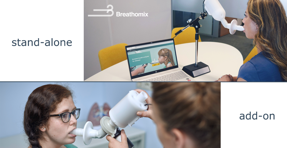 breathomix's tweet photo. Did you know that the cloud-connected eNose, #SpiroNose, can be used both stand-alone and as an add-on to lung function equipment? Read our blog to learn more about the continuous SpiroNose #development https://t.co/T9O854ylXF 

#JustBreathe #BreathAnalysis #research #breathomics https://t.co/ACeNs0cZtm