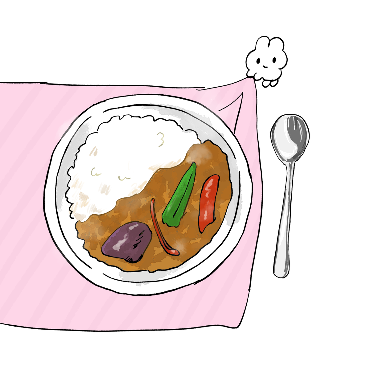 rice food curry food focus spoon no humans curry rice  illustration images