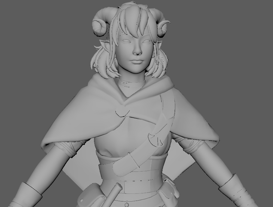 eelizabethhCA's tweet photo. Finished Jester's first retopo pass! 😊
Going to go back and do some optimization and finish unwrapping, then it is onto rigging/skinning; woo!! :,)
#Jester #Criticalrole #Maya #retopology #characterart #gamereadymodel https://t.co/HGraH4XXyZ