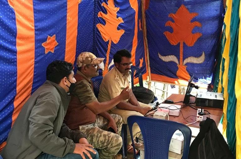 Monitoring the animal behaviour live through CCTV. We had set up our own mini war room