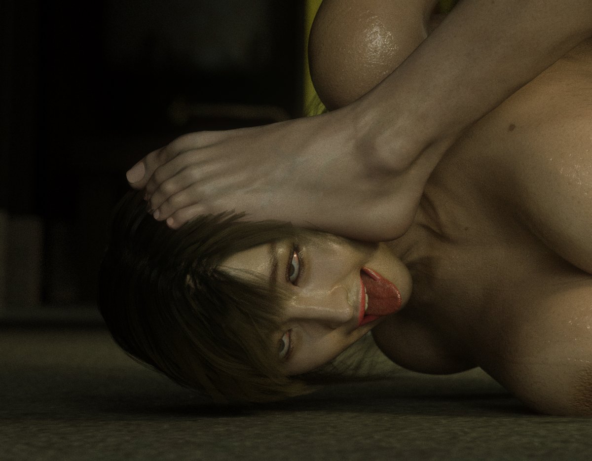 A woman in a bra lying down