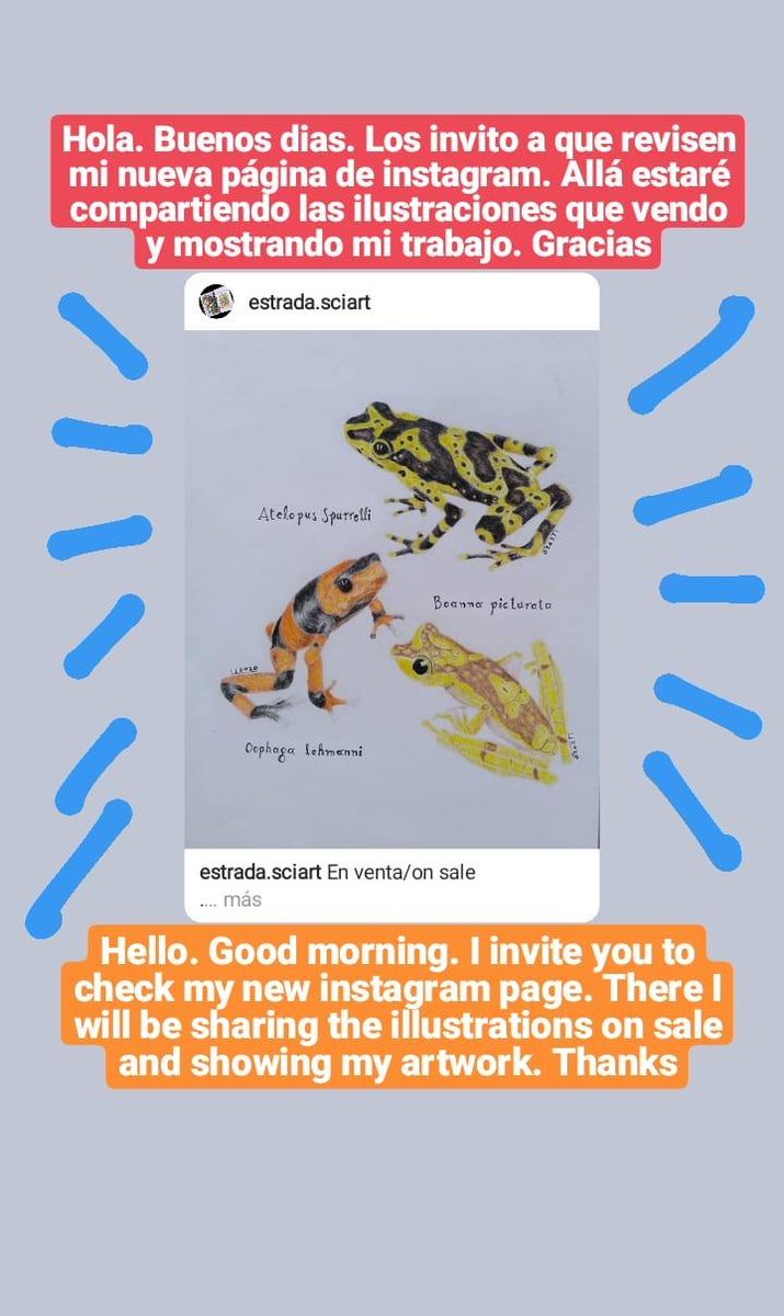 Estradictive's tweet photo. Please ask me if you want an illustration. 😊😊
@estrada.sciart on Instagram
#nature #illustration #ilustracion #calico #colors #grasshopper #insects #sciart #art #colores #naturaleza #colombia #cloudforest #spider #tiger #colorpencils #pencils #makeinisolation #sale https://t.co/EqJCbjoNUl