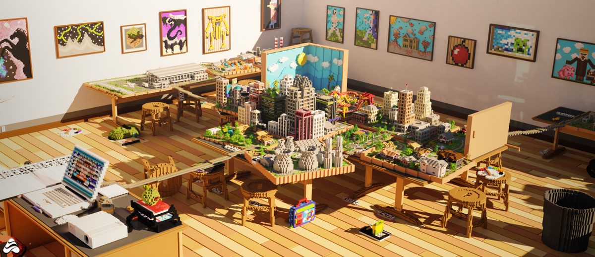 AurroraMC's tweet photo. We wish our art class was this cool at school🎨

Get lost in a folding world with Papercraft 2! Dropping today on the #Minecraft marketplace. https://t.co/QPEcod8nh7
