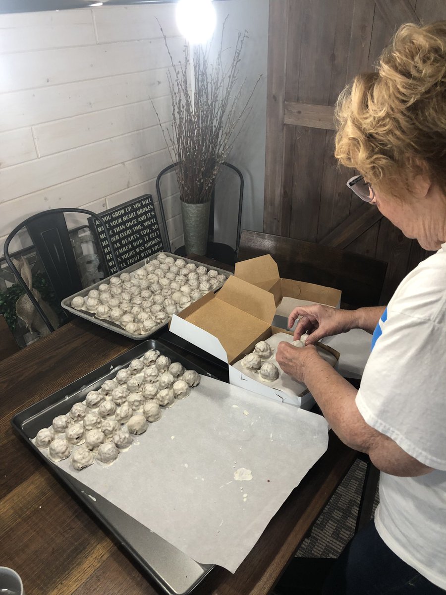 Damacmuzik's tweet photo. What am I up to? Nothing much - just baking German Chocolate Cake Balls (from scratch) with Granna Helen for Mama Mac. 🙌🏾🍰 #ThugLife #DaBaker https://t.co/VWswszr1va