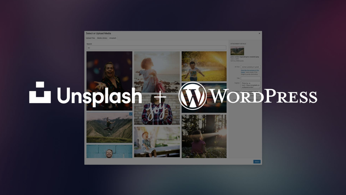 XWP's tweet photo. Huge news from the world of #WordPress: you can now search for and add images to your site with ease thanks to the new @unsplash plugin. Add it to your site and let us know what you think! https://t.co/d0LGknjEjB https://t.co/Gcc22HQjHq