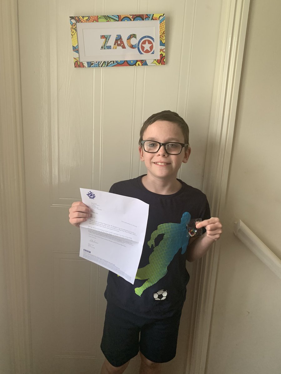 hoare_amy's tweet photo. Today Zac recieved his music badge from blue peter ☺️ @CoedEvaYear5 @Coedevaprimary https://t.co/SZuKSYuHNi