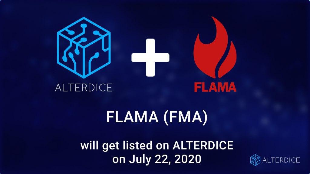 FlamaToken's tweet photo. $FMA GETS LISTED ON ALTERDICE 

@cctip_io draw 0.15 ETH 1000 https://t.co/eW3roPJMnz