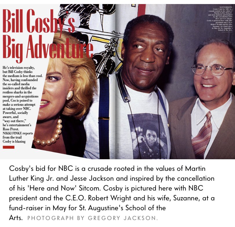 So then I looked up some articles as I had no idea Bill Cosby wanted to buy NBC.