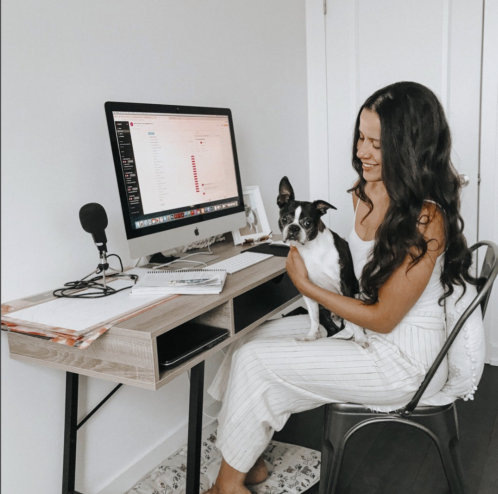 WindroseGroup's tweet photo. Our marketing team member, Bianca, enjoys catching up with the team while drinking her home brewed coffee. Frequent hangouts with Chief Barketing Officer, Stuart, keep her on the ball 🐶 #Workfromhome https://t.co/qNIpWKSQWv