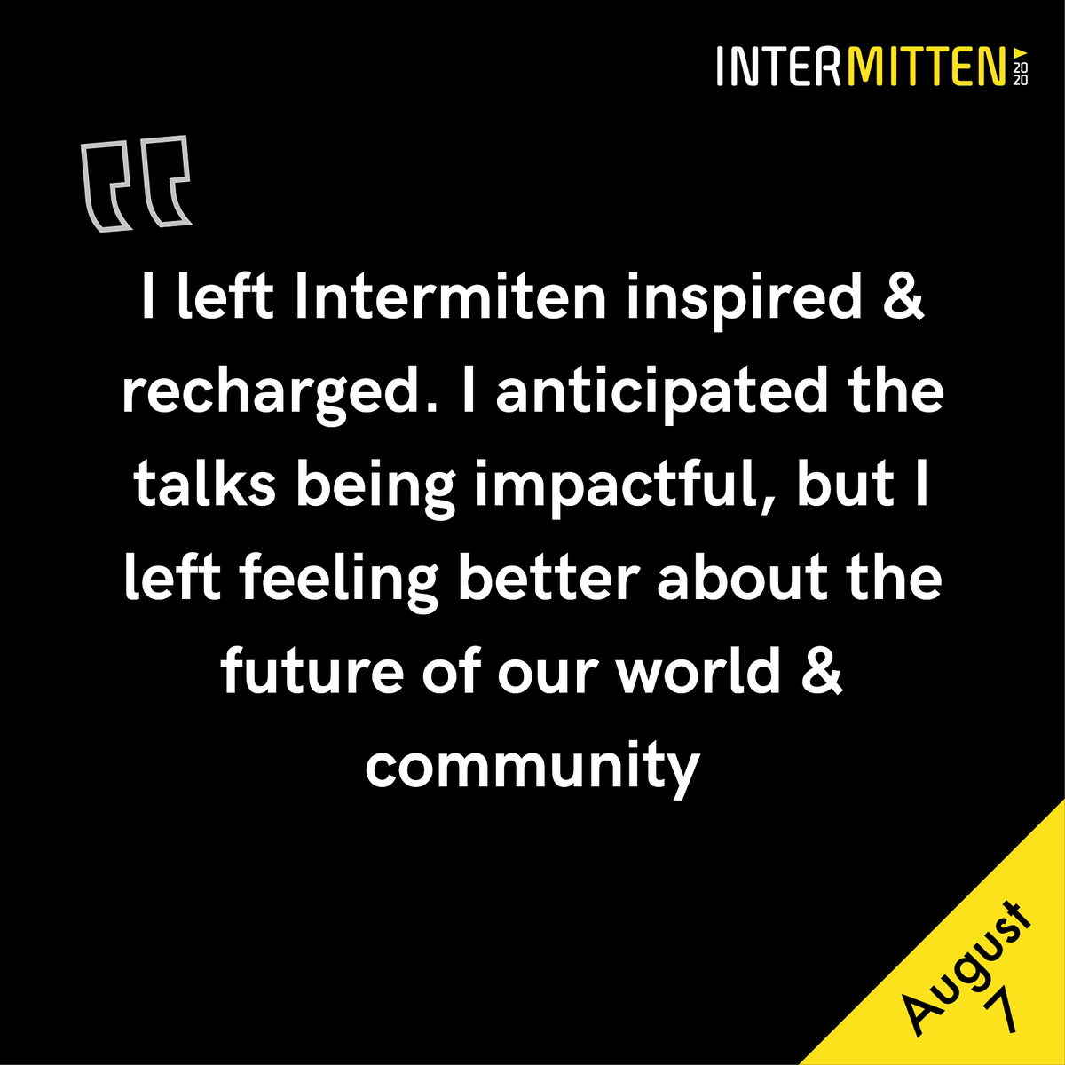 intermittenconf's tweet photo. Testimonial Time! #thanksforthekindwords
Share your favorite memory of Intermitten past conferences in the comments below! We love a good story.
#changemakers #equityandjustice #intermitten https://t.co/ZWZiSYJ1Zr