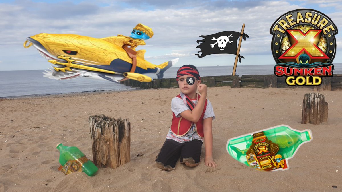 MMoonicorn's tweet photo. Takeover Tuesday 🙌 Zayne's hunt is on for the real GOLD dipped treasure! This time with #treasurex #sharkstreasure!! #sunkengold #newvideo #youtube @CharacterToysUK https://t.co/GszYqbvZcW