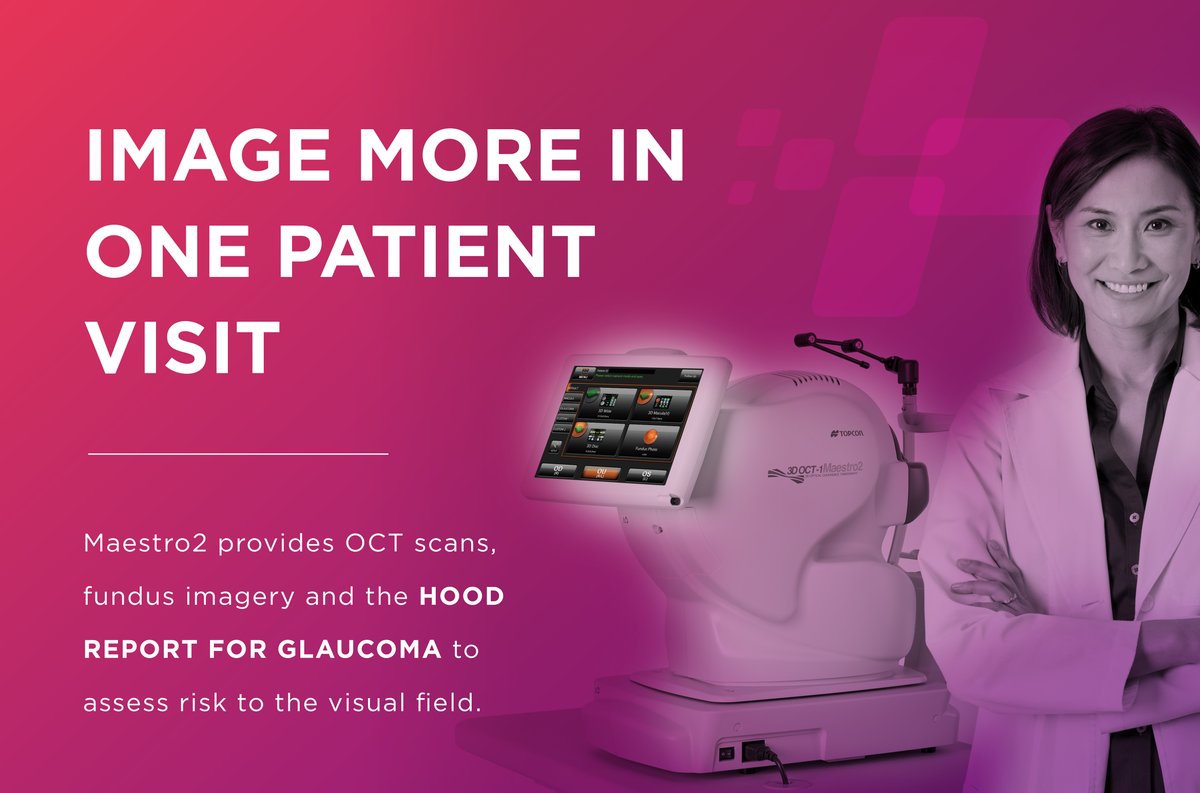 TopconHealth's tweet photo. Increase exam speed & efficiency today! The Maestro2 OCT/True Color model leverages robotic technology to minimize your exam time & allows the operator to maintain distance from patients, while providing optimal care. Upgrade today https://t.co/oEqcF5qoRT #TopconHealth #Maestro2 https://t.co/yan84vlicD