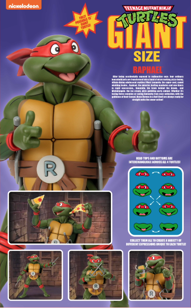 NECA_TOYS's tweet photo. First Look! The entire cartoon line up in Q scale w swappable head sections to create a variety of expressions across all your Turtles. #turtletuesday #sdcc #necacon https://t.co/uEK2a5BPTY