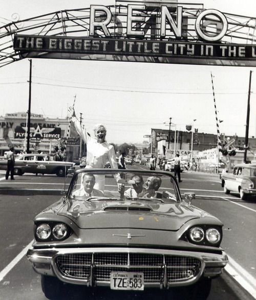 HistoryNevada's tweet photo. I believe this is also Marilyn Monroe en route to her hotel in Reno, NV after arriving on Jul 21, 1960 to film The Misfits. https://t.co/m8IaGsDWiA