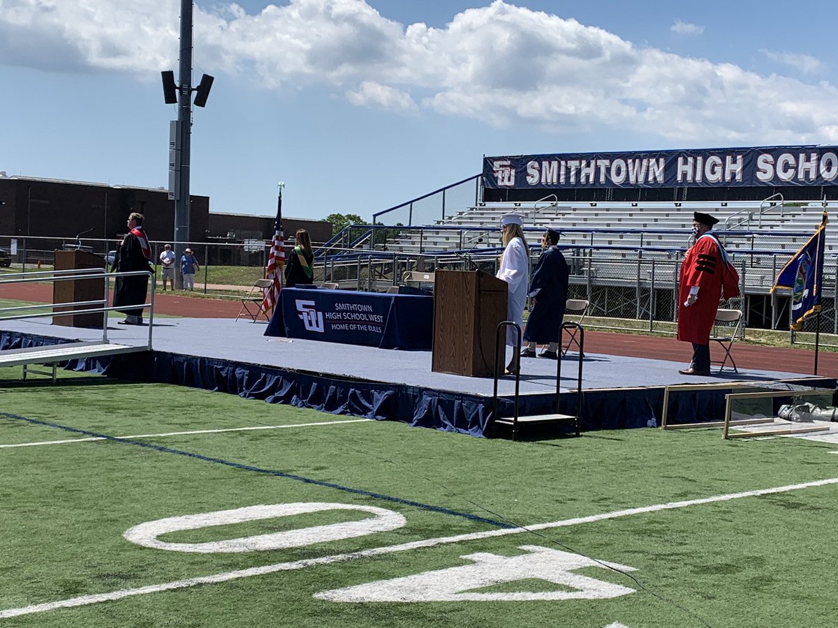 SCSD_HSW's tweet photo. Just past high noon and Graduation ceremony #3 of 6 is underway at #HSWBulls football field! https://t.co/5W3T1VEaow
