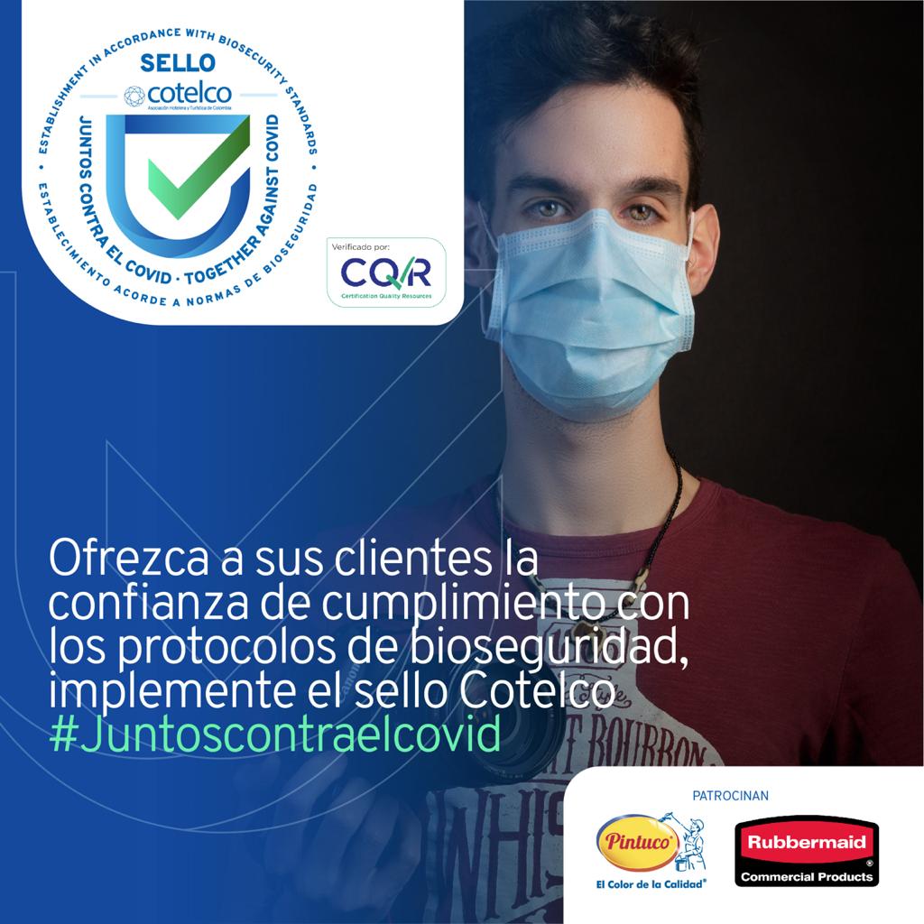 Cotelco_Meta's tweet photo. La reactivación de la hotelería depende de la generación de confianza que sientan nuestros huéspedes, implemente el sello Cotelco #Juntoscontraelcovid y garanticemos la implementación de los protocolos de bioseguridad para nuestros clientes. https://t.co/CEOtObXRYT https://t.co/umVbu1FA7S