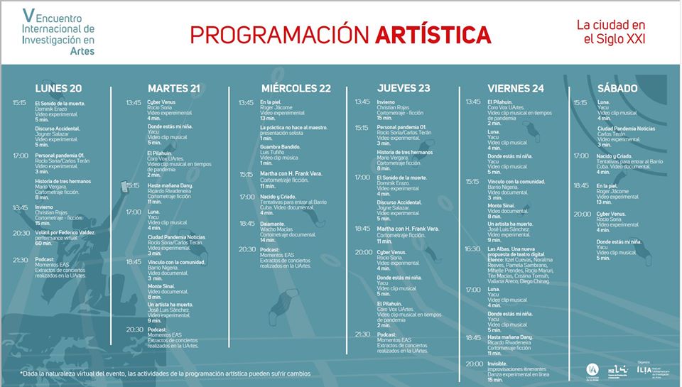 UArtes_Inter's tweet photo. Te compartimos la programación de nuestro V Encuentro Internacional de Investigación en Artes - ILIA ¡
Del 20 al 25 de julio.
Más información en el siguiente enlace:
https://t.co/EovDIreUnE

No te lo pierdas a traves de Facebook Live de @uartesec y @UArtes_ 

#encuentro #ilia https://t.co/58lTfeLr0a