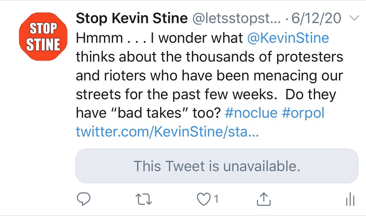 letsstopstine's tweet photo. Interesting that @KevinStine has deleted a number of his particularly juvenile tweets.  Lacking courage in his convictions? Not a good look for a mayoral candidate.  Good thing we have a few of the originals saved.  #orpol https://t.co/IYGRVXHUu5