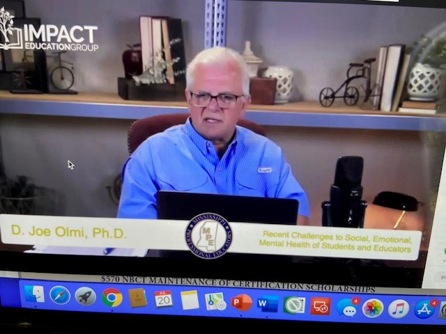 MSProfEd's tweet image. MPE partnering w/ @ImpactEdGroup to provide virtual training this summer. 18 Ts completed first “Recent Challenges to the Social, Emotional, &amp;amp; Mental Health of Students and Educators” facilitated by Dr. Joe Olmi of @USMGoldenEagles. 9 Ts attending second training this week. (1/2)