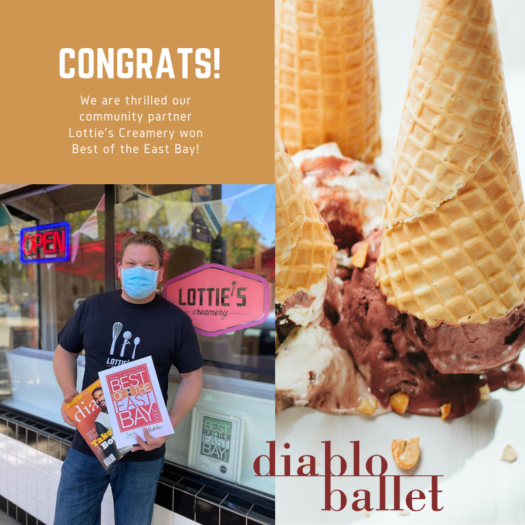 DiabloBallet's tweet photo. Big congratulations to our community partner Lottie’s Creamery in Walnut Creek for winning Diablo Magazine’s Best of the East Bay!
#CommunityPartner #DiabloMagazine #DiabloBallet #WalnutCreek #WalnutCreekCA #DowntownWalnutCreek #CovidKindness https://t.co/G4m2Rocnki